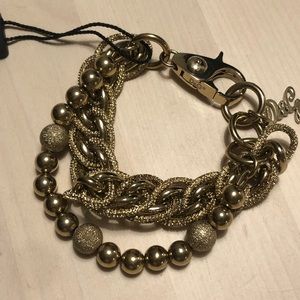New D&G Dolce and Gabbana Gold Stainless Steel Chain Bracelet, NWT